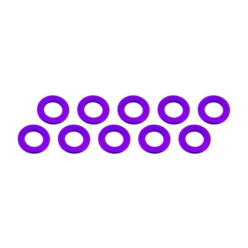 Ultimate Racing 3x6x0.5mm Purple Alu Washer (10) #UR1504-P 1 Ultimate Racing 3x6x0.5mm Purple Alu Washer (10) #UR1504-P