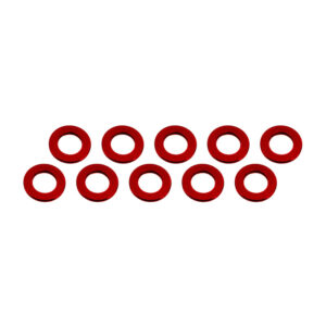 Ultimate Racing 3x6x0.5mm Red Alu Washer (10) #UR1504-R