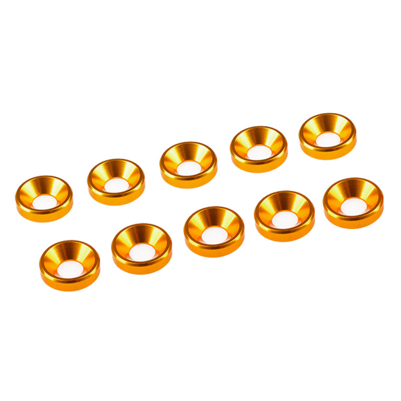 Ultimate Racing 4mm Golden Alu Washer (10) #UR1511-G 1 Ultimate Racing 4mm Golden Alu Washer (10) #UR1511-G