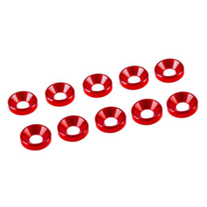 Ultimate Racing 4mm Red Alu Washer (10) #UR1511-R