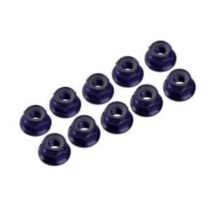 Ultimate Racing M4 Black Alu Nylon Nut Flanged (10) #UR1513-N
