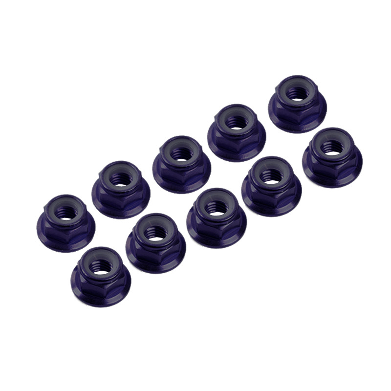 UR1513-N Schwarze M4 Muttern Ultimate Racing M4 Schwarze Alu Nylon Mutter mit Flansch (10) #UR1513-N 1 Ultimate Racing M4 Black Alu Nylon Nut Flanged (10) #UR1513-N