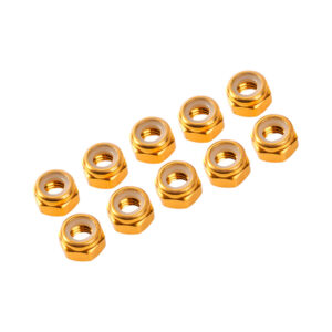 Ultimate Racing M4 Golden Alu Nylon Nut (10) #UR1512-G