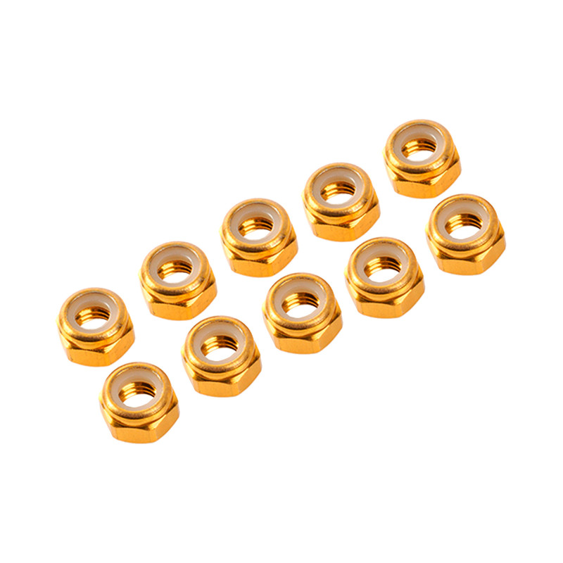 M4 Alu Goldmuttern UR1512-G Ultimate Racing M4 Gold Alu Nylockmutter (10) #UR1512-G 1 Ultimate Racing M4 Golden Alu Nylon Nut (10) #UR1512-G
