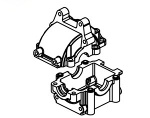 Absima 1610107 Rear Gear Box