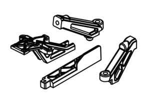 Absima 1610108 Spacer Assemblies F/R