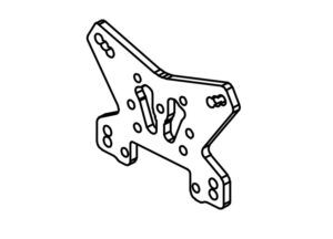 Absima 1610117 Aluminum Rear Shock Tower