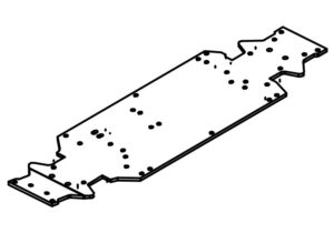 Absima 1610118 Aluminum Chassis Plate