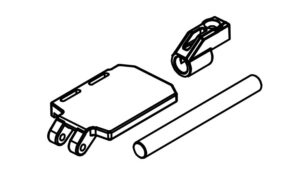 Absima 1610122 ESC Plate & Middle Shaft