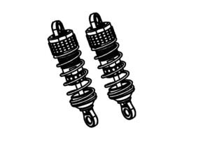 Absima 1610126 Aluminum Shock Absorbers (2)