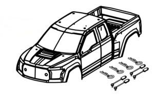 Absima 1610128 Body Shell Magic-Purple + Stickers