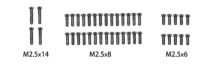 Absima 1610161 Screw Set M2.5*14/M2.5*8/M2.5*6