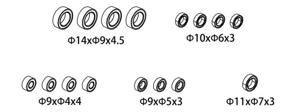 Absima 1610164 Ball Bearing Set