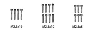 Absima 1610167 Screw Set M2.5*8/M2.5*10/M2.5*16