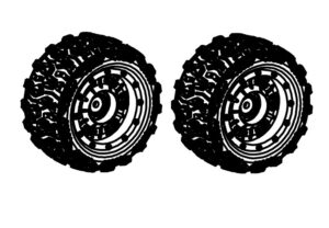 Absima 1610125 Pre-glued Tire Set (2)