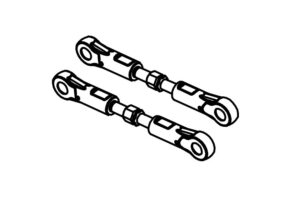 Absima 1610136 Adjustable Upper Tie Rods (2)