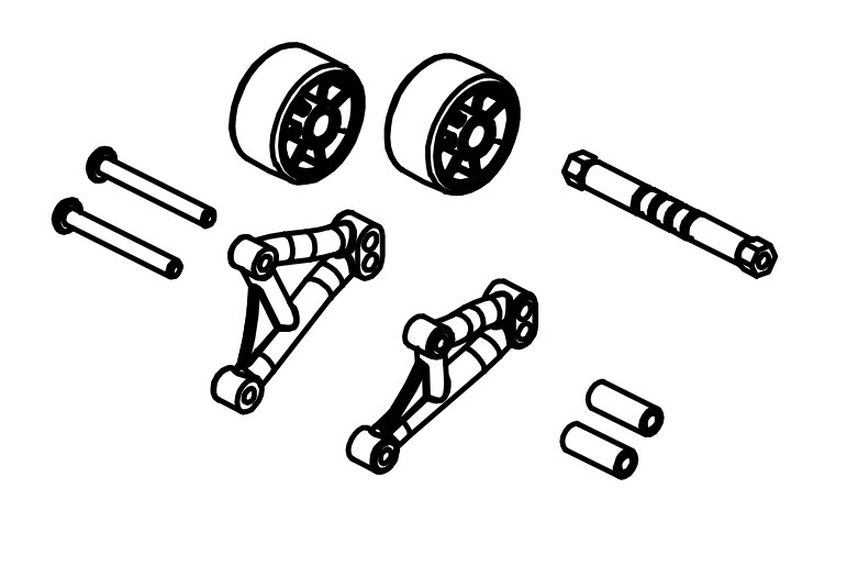 Absima 1610146 Wheelie Bar Set 1 Absima 1610146 Wheelie Bar Set