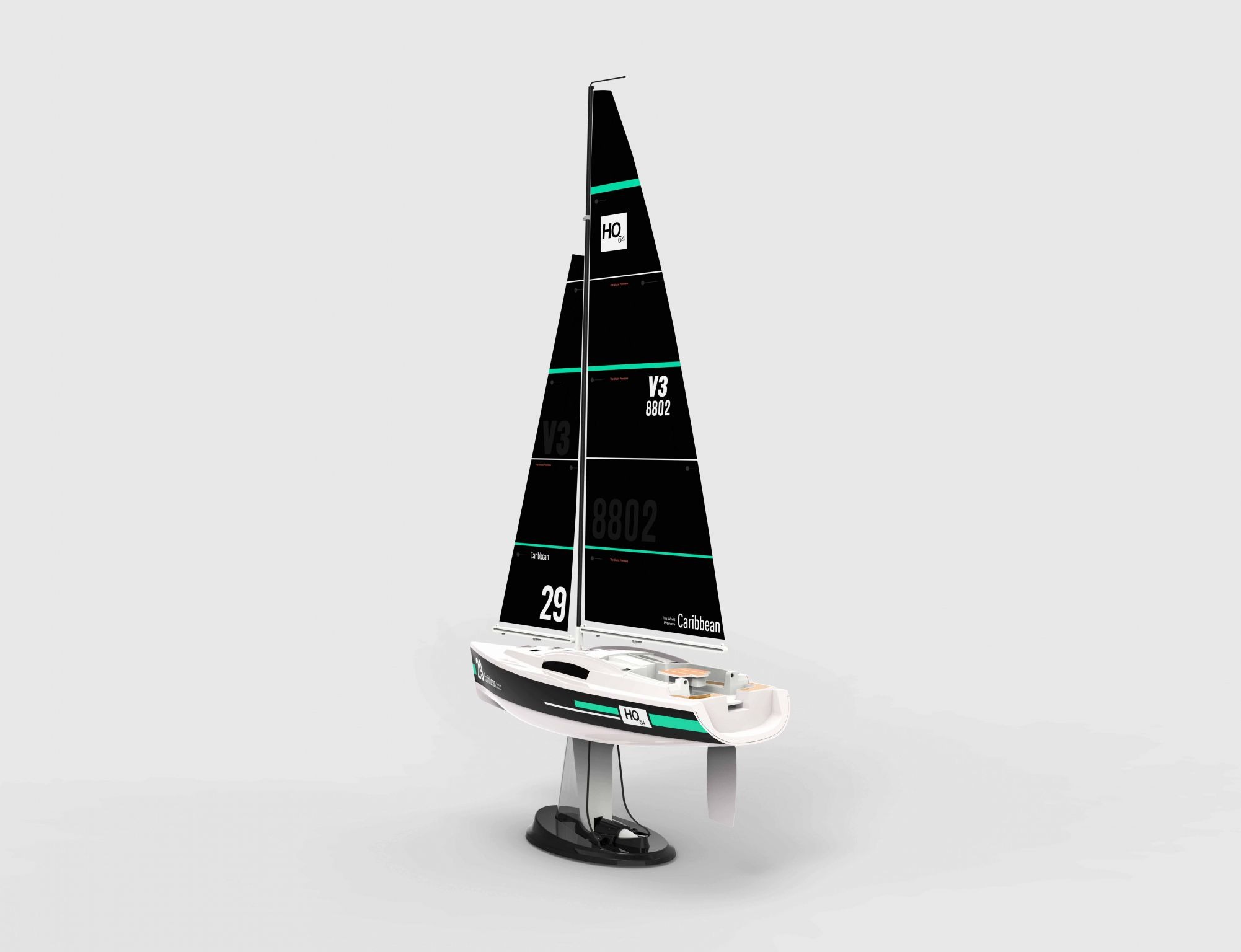 Joysway Caribbean V3 Mikro Purjejaht - 260 mm - 2.4GHz RTR 2 Joysway Caribbean V3 Mikro Purjejaht - 260 mm - 2.4GHz RTR