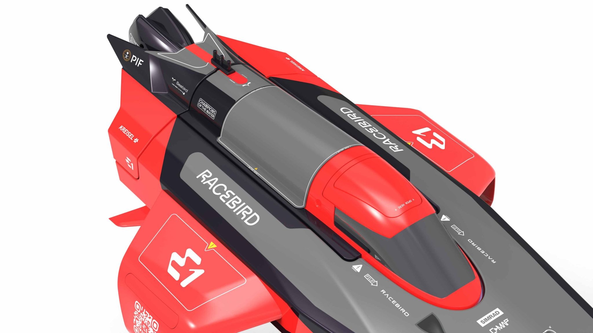 Joysway E1 Racebird 1/14 545mm RTR RC Paat Coral #JW8608C 7 Joysway E1 Racebird 1/14 545mm RTR RC Paat Coral #JW8608C