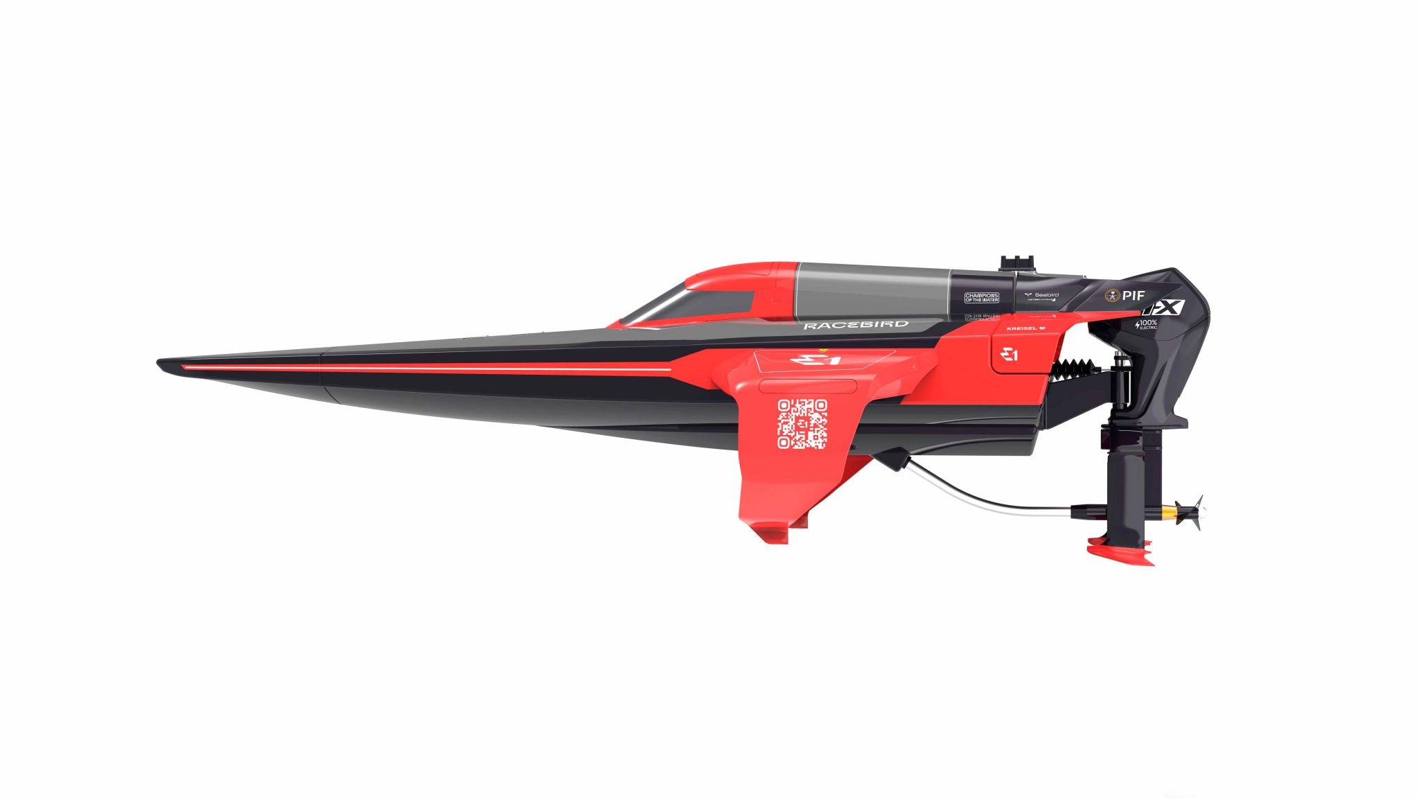 Joysway E1 Racebird 1/14 545mm RTR RC Paat Coral #JW8608C 3 Joysway E1 Racebird 1/14 545mm RTR RC Paat Coral #JW8608C
