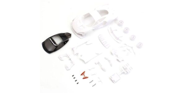 Kyosho Mini-Z Body McLaren Senna GTR + 2WD Rims White #MZN208