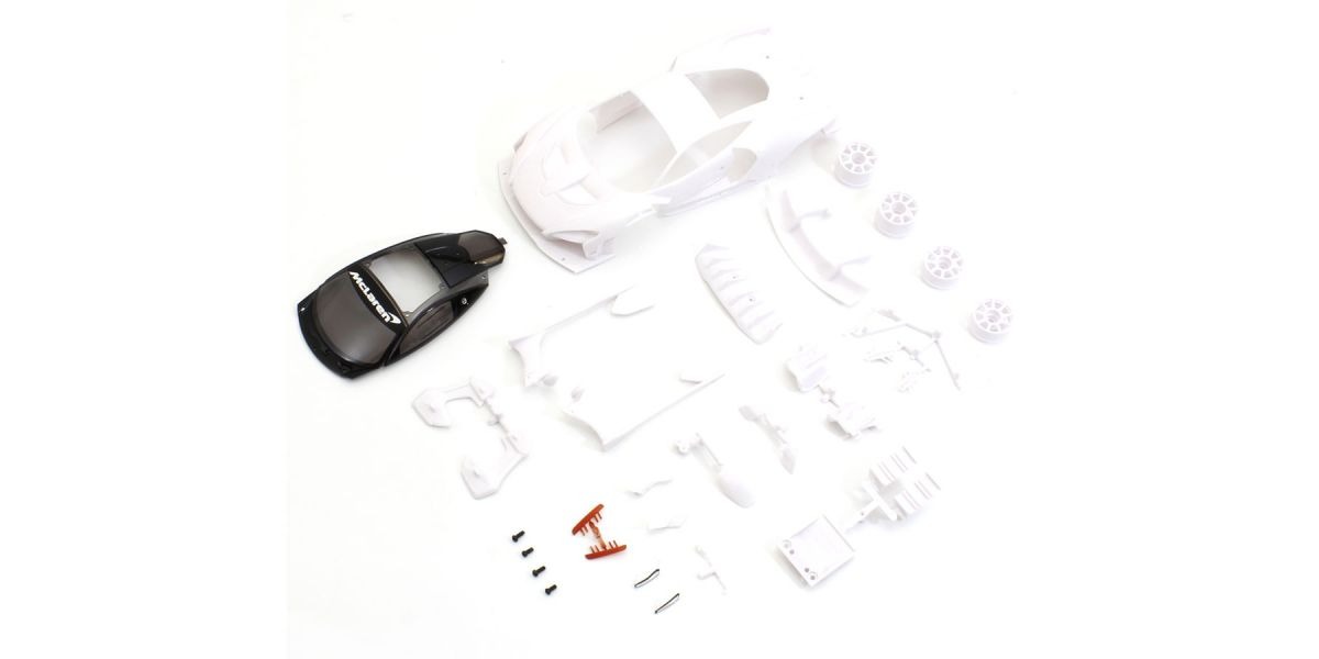 Kyosho Mini-Z Body McLaren Senna GTR + 2WD Rims White #MZN208 1 Kyosho Mini-Z Body McLaren Senna GTR + 2WD Rims White #MZN208