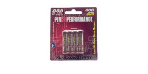 Pink Performance AAA 800mAh Ni-Mh Batteries (4)