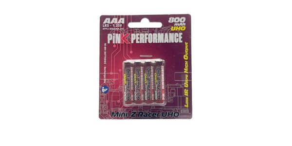 Pink Performance AAA 800mAh Ni-Mh Batteries (4)