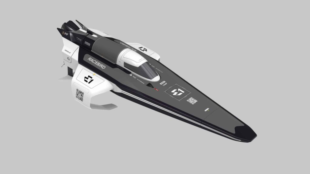 Joysway E1 Racebird 1/14 545mm RTR RC Paat Valge #JW8608W