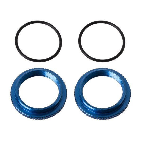 Team Associated 13mm Shock Collars Blue Aluminum 91928