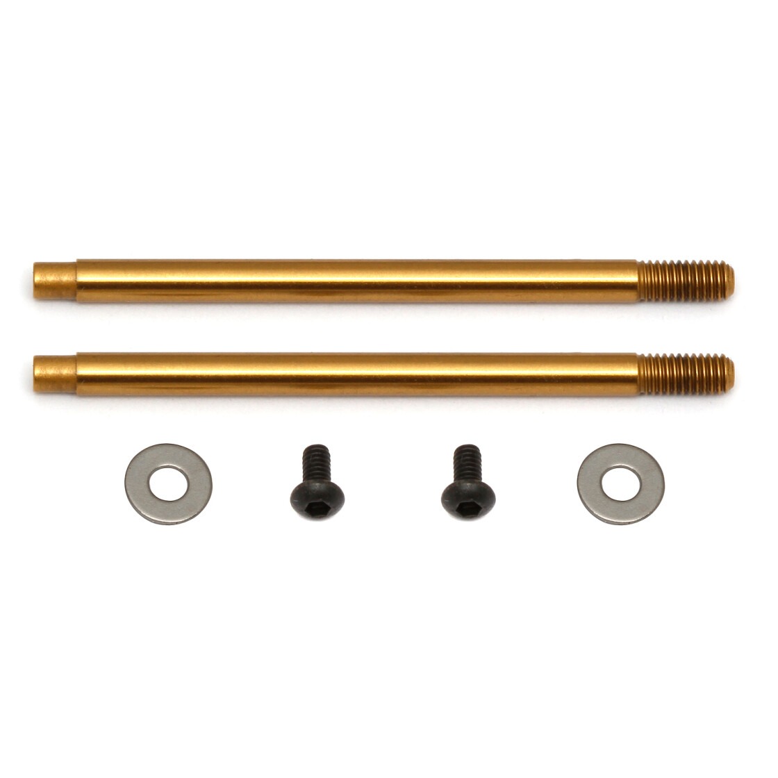 Team Associated Shock Shafts 3x27.5mm (V2) TiN #91619 2 Team Associated Shock Shafts 3x27.5mm (V2) TiN #91619