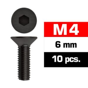 Ultimate Racing M4x6mm FH Screws (10) #UR161406