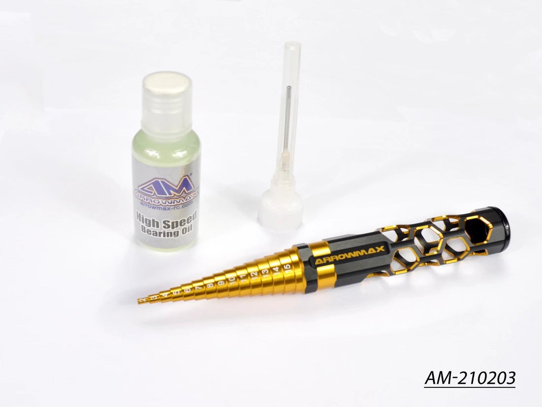Arrowmax High Speed Bearing Oil Set Black Golden #AM-210203 1 Arrowmax High Speed Bearing Oil Set Black Golden #AM-210203