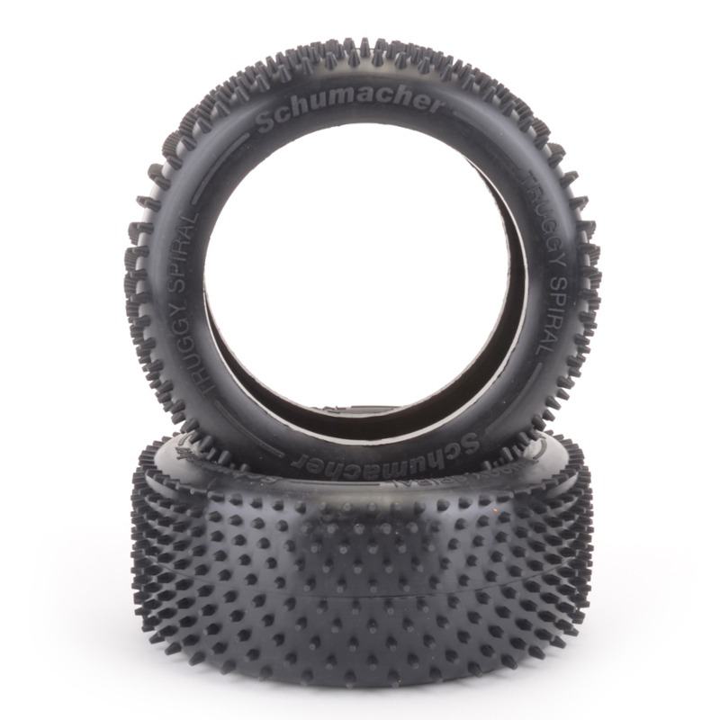 Schumacher SPIRAL Silver (2) - 1:8 Truggy rehvid - G405 1 Schumacher SPIRAL Silver (2) - 1:8 Truggy Tyres - G405
