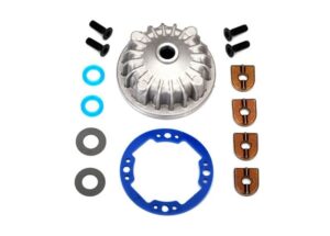 Traxxas Diff Housing Center and Hardware Alu #6781