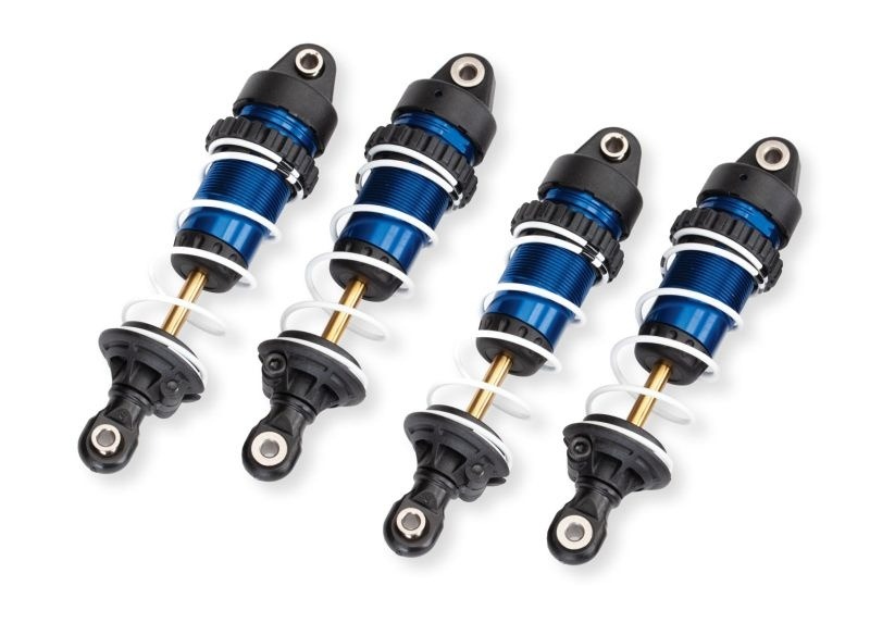 Traxxas Shock Set Long Mini GTR Alu Blue (4) #10765-BLUE 1 Traxxas Shock Set Long Mini GTR Alu Blue (4) #10765-BLUE