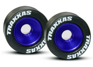 Traxxas Wheelie Bar Wheels Blue (2) #TRX5186A