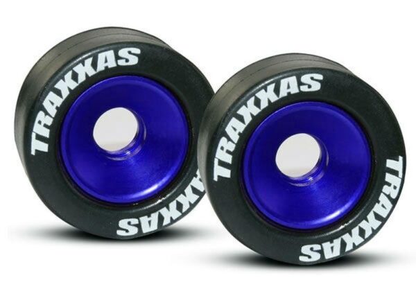 Traxxas Wheelie Bar Wheels Blue (2) #5186A