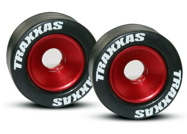 Traxxas Wheelie Bar Wheels Red (2) #5186