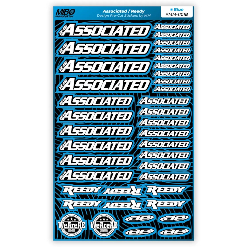 Associated Pre-Cut Stickers A5 MM Blue 1 Associated Pre-Cut Stickers A5 MM Blue