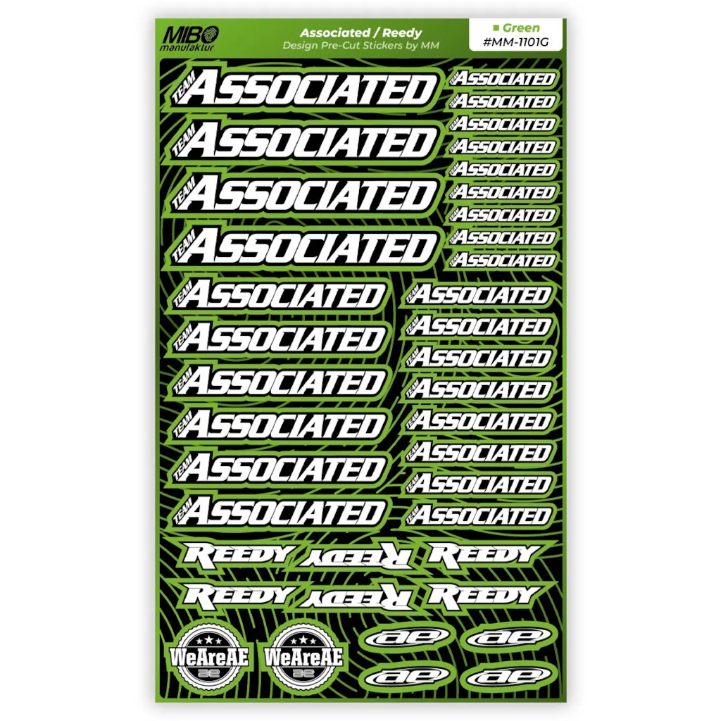 Associated Pre-Cut Stickers A5 MM Green 1 Associated Pre-Cut Stickers A5 MM Green