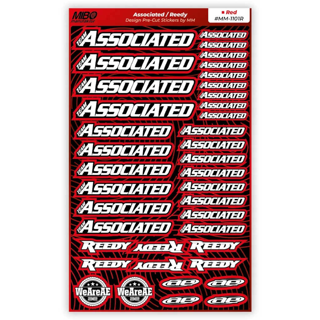 Associated Pre-Cut Stickers A5 MM Red 1 Associated Pre-Cut Stickers A5 MM Red