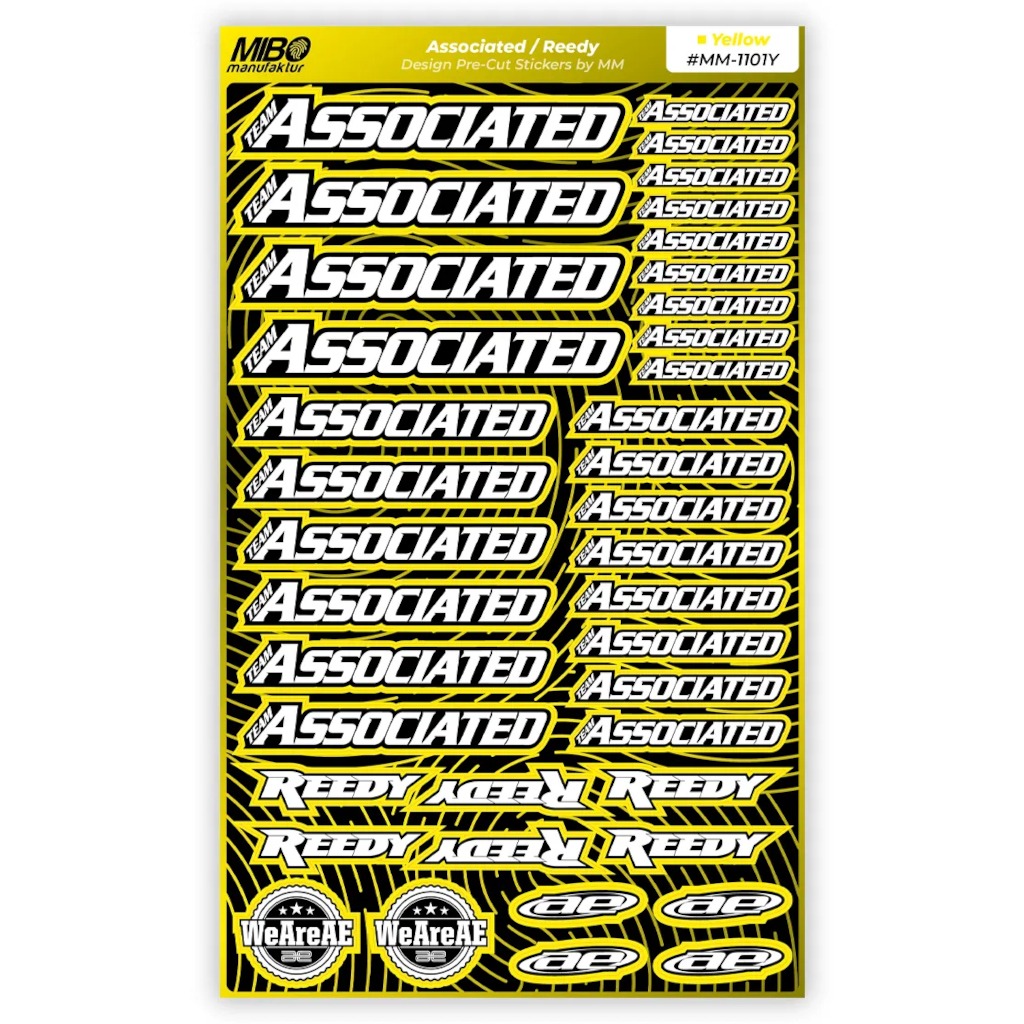 Associated Pre-Cut Stickers A5 MM Yellow 1 Associated Pre-Cut Stickers A5 MM Yellow