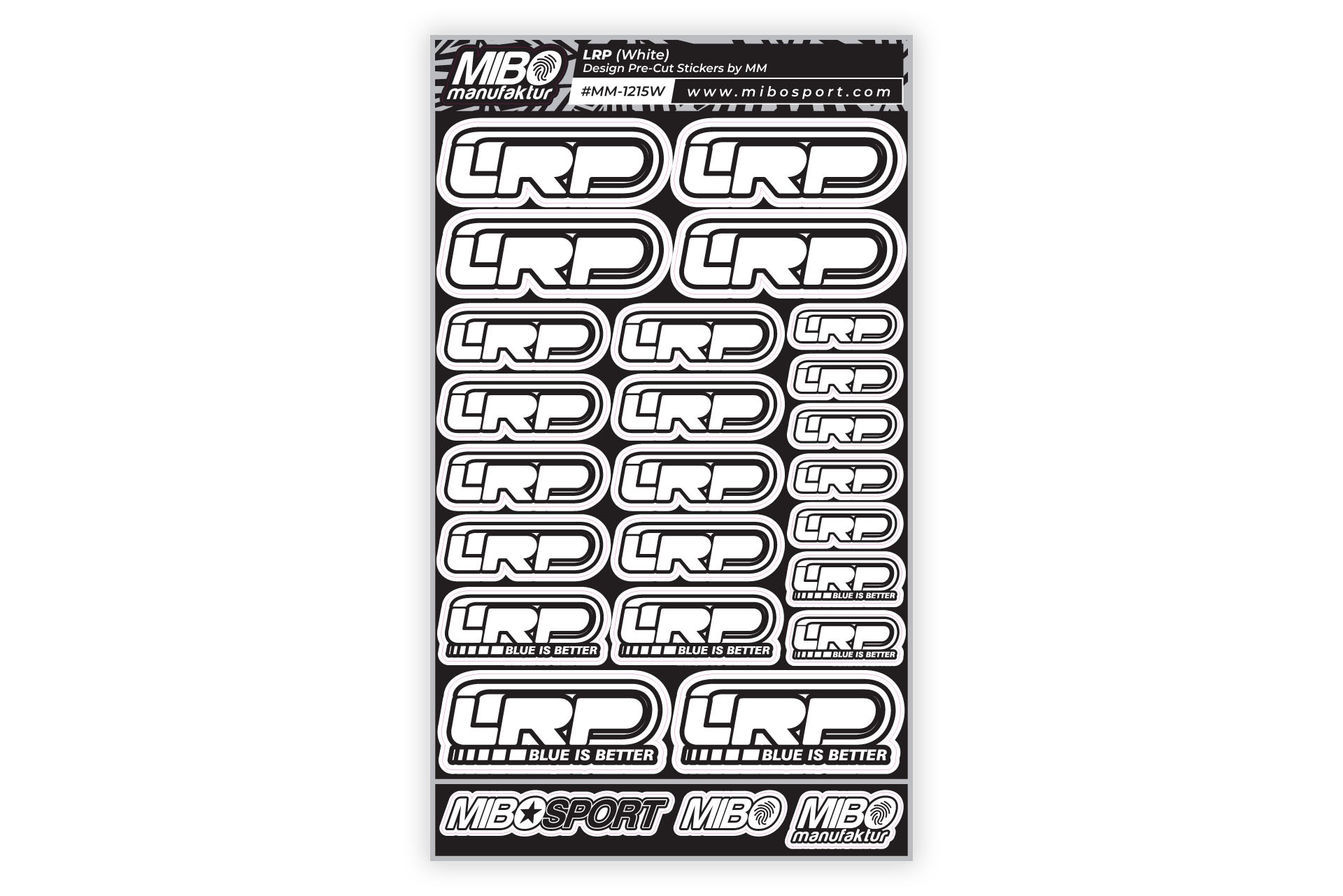 LRP Pre-Cut Aufkleber A5 MM Weiß 1 LRP Pre-Cut Stickers A5 MM White