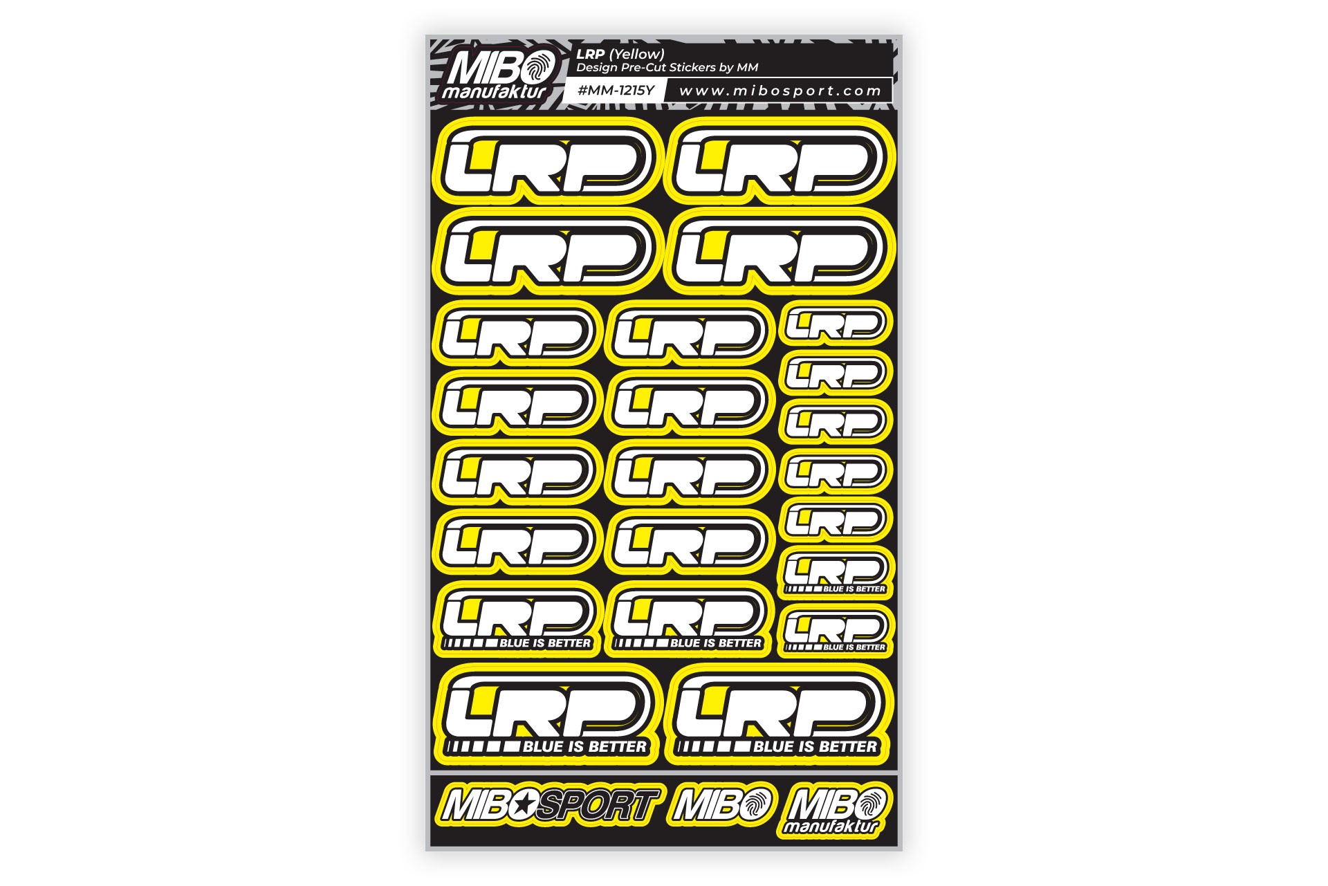LRP vorgeschnittene Aufkleber A5 MM Gelb 1 LRP Pre-Cut Stickers A5 MM Yellow