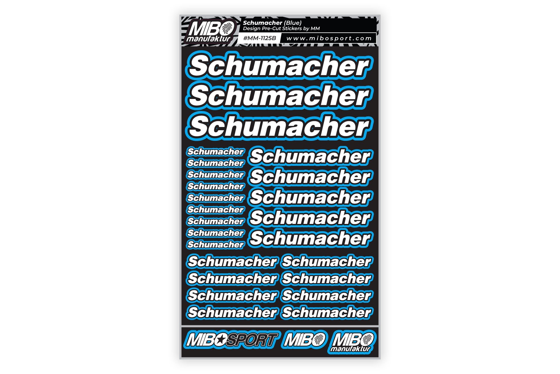 Schumacher Pre-Cut Stickers A5 MM Blue 1 Schumacher Pre-Cut Stickers A5 MM Blue