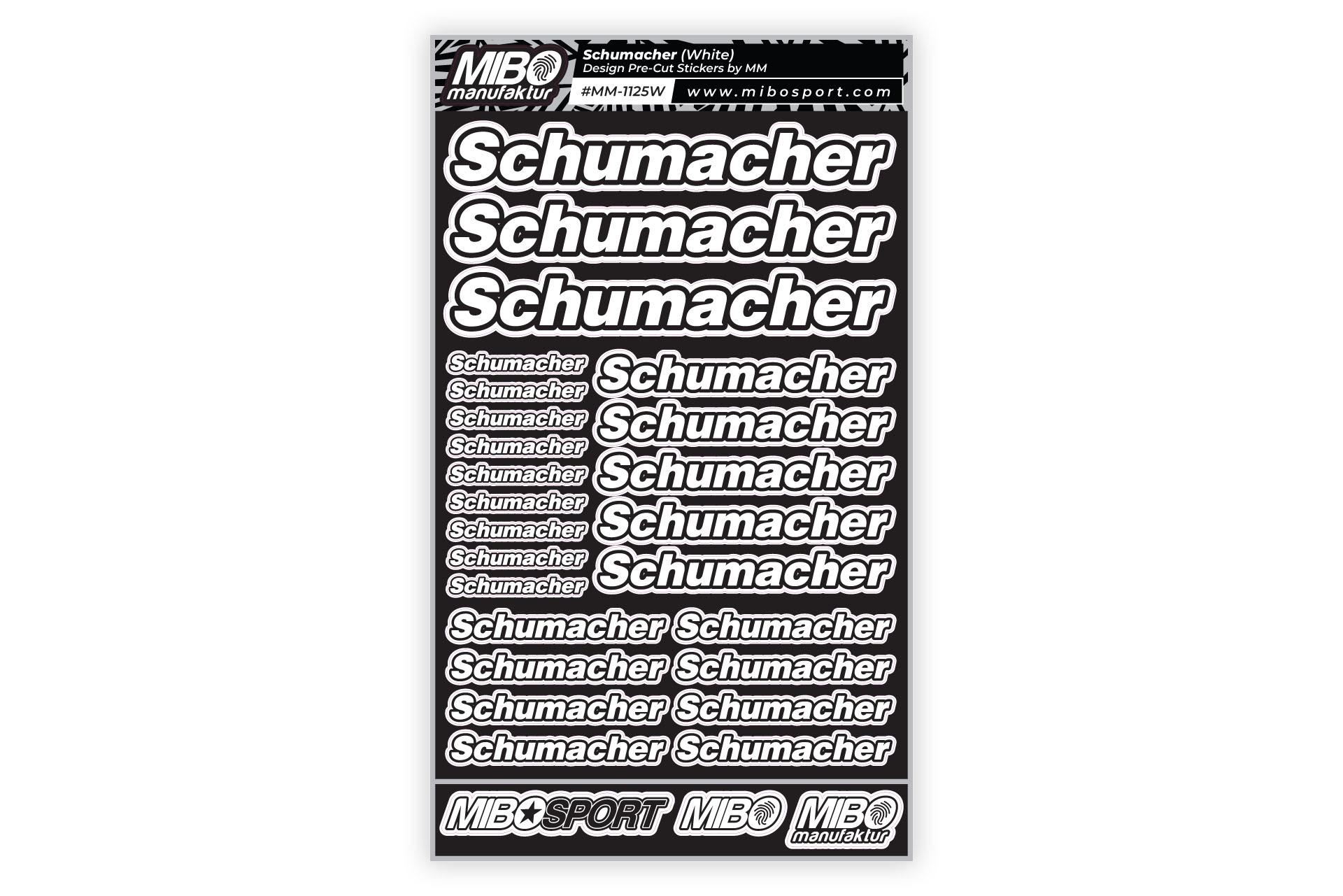 Schumacher Pre-Cut Stickers A5 MM White 1 Schumacher Pre-Cut Stickers A5 MM White