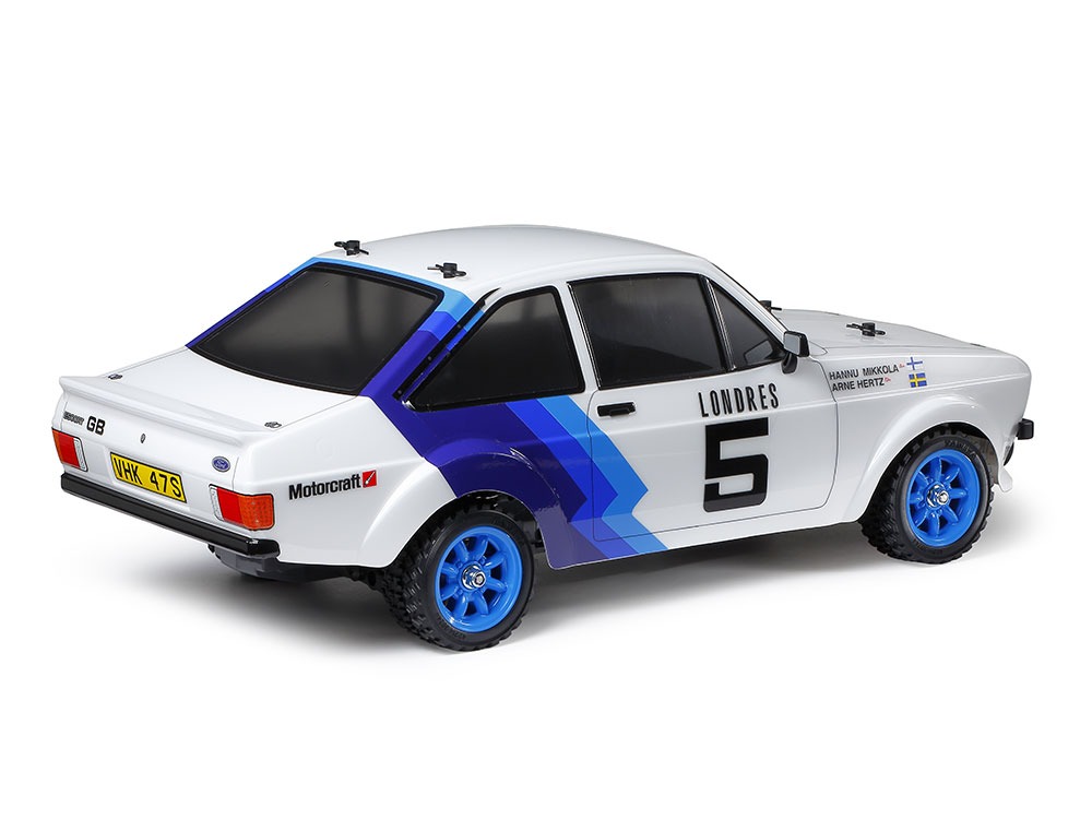 Tamiya Ford Escort Mk.II Rally Tamiya Ford Escort MkII Rally - MF-01X - 1:10 4WD RC Rally Car Kit (Painted Body) 2 Tamiya Ford Escort Mk.II Rally 1:10 RC-Auto-Bausatz – Ansicht hinten rechts