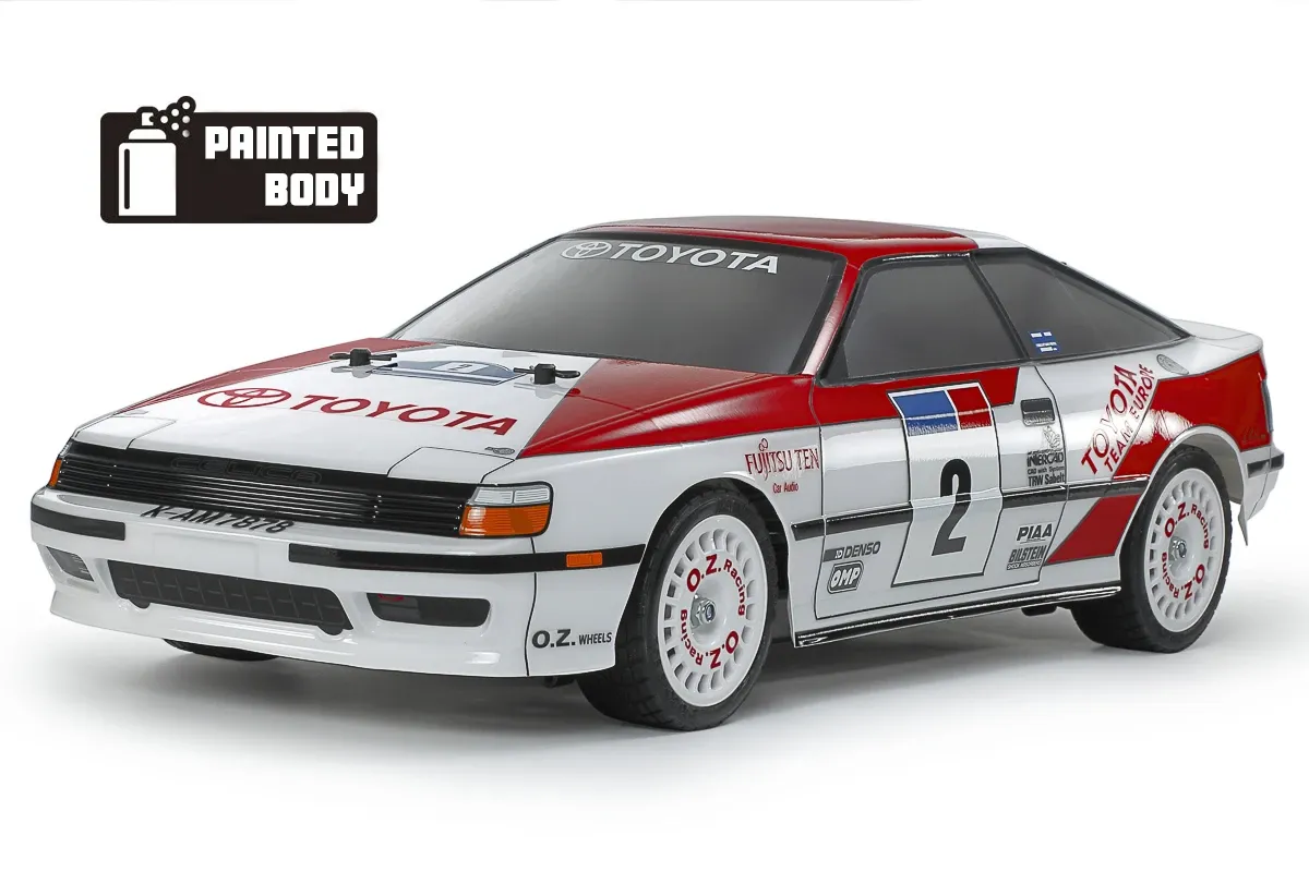 Tamiya Toyota Celica GT-Four ST165 PB RC-Car-Bausatz TT-02 Tamiya Toyota Celica GT-Four ST165 (47491) - TT-02 - Painted Body - 1:10 4wd RC Car Kit 1 Tamiya Toyota Celica GT-Four ST165 (47491) - TT-02 - Painted Body - 1:10 4wd RC Car Kit