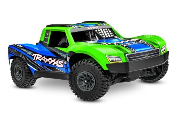 Green RC Car Traxxas Mini Slash 4x4 BL-2S RTR remote control car Car in RC-Modelshop.com front right side